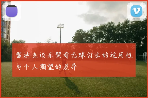 雷迪克谈东契奇无球打法的适用性与个人期望的差异